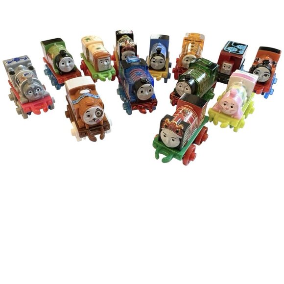 Thomas The Tank Train And Friends Holiday Mini Trains Mattel Lot Of 13 Christmas - Picture 2 of 5